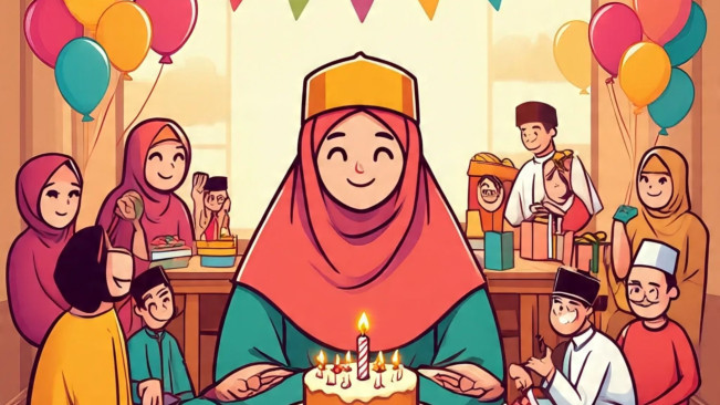 Ilustrasi Ulang Tahun (Meta AI)